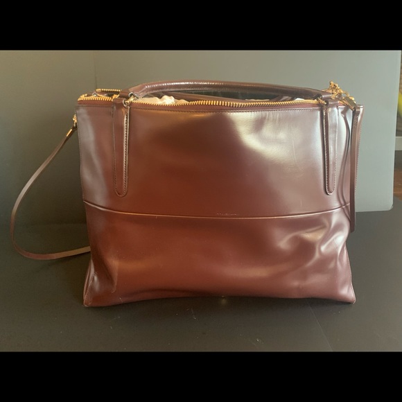 Coach Borough Bag in Oxblood polished calfskin - Picture 5 of 6